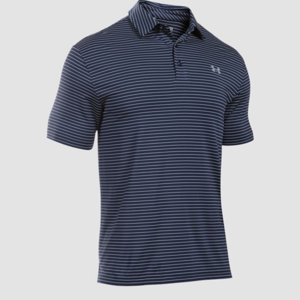 NWT Under Armour Playoff Men's Polo Golf Striped Shirt